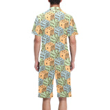 Dice Pattern Print Design 05 Men's V-Neck Short Pajama Set
