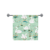 White swan lake pattern Bath Towel
