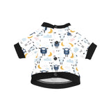 Cute sleeping sheep moon cloud pattern All Over Print Pet Dog Round Neck Fuzzy Shirt