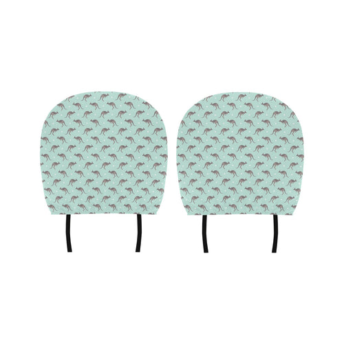 Kangaroo pattern background Car Headrest Cover