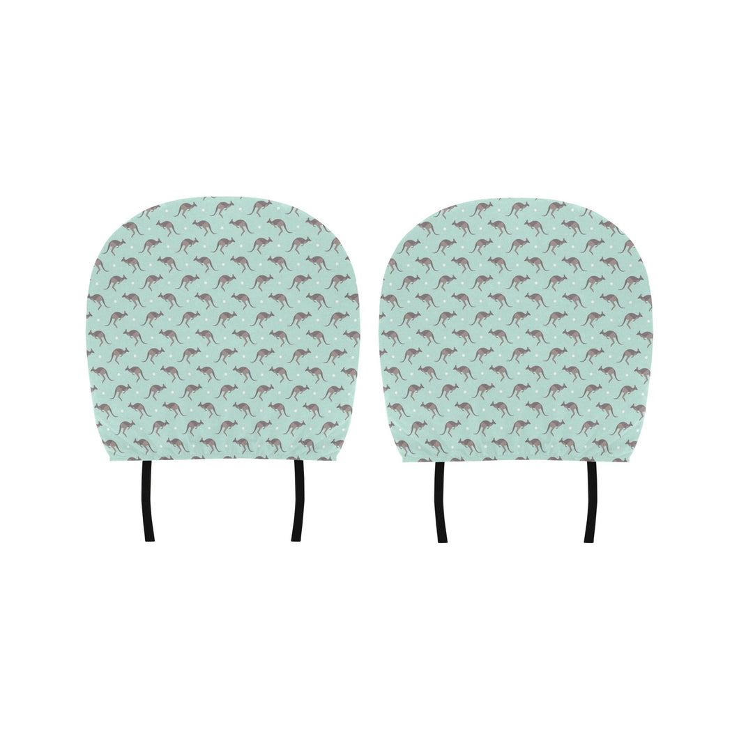 Kangaroo pattern background Car Headrest Cover