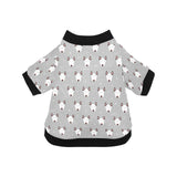Bull Terrier Pattern Print Design 05 All Over Print Pet Dog Round Neck Fuzzy Shirt