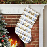 Teddy Bear Pattern Print Design 02 Christmas Stocking