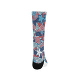Hand drawn colorful starfish Crew Socks