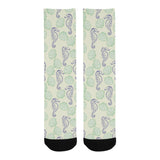 Seahorse shell pattern Crew Socks