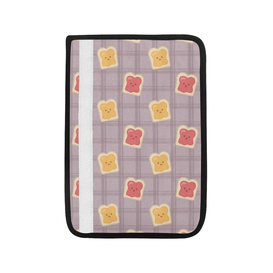 Bread Toast Pattern Print Design 05 Car Seat Belt Cover