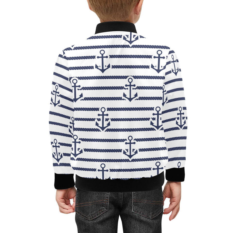 Anchor rope nautical pattern Kids' Boys' Girls' Bomber Jacket