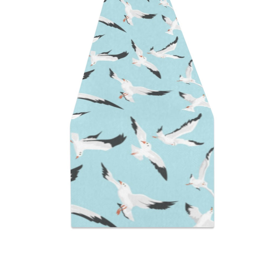 Seagull Pattern Print Design 01 Table Runner