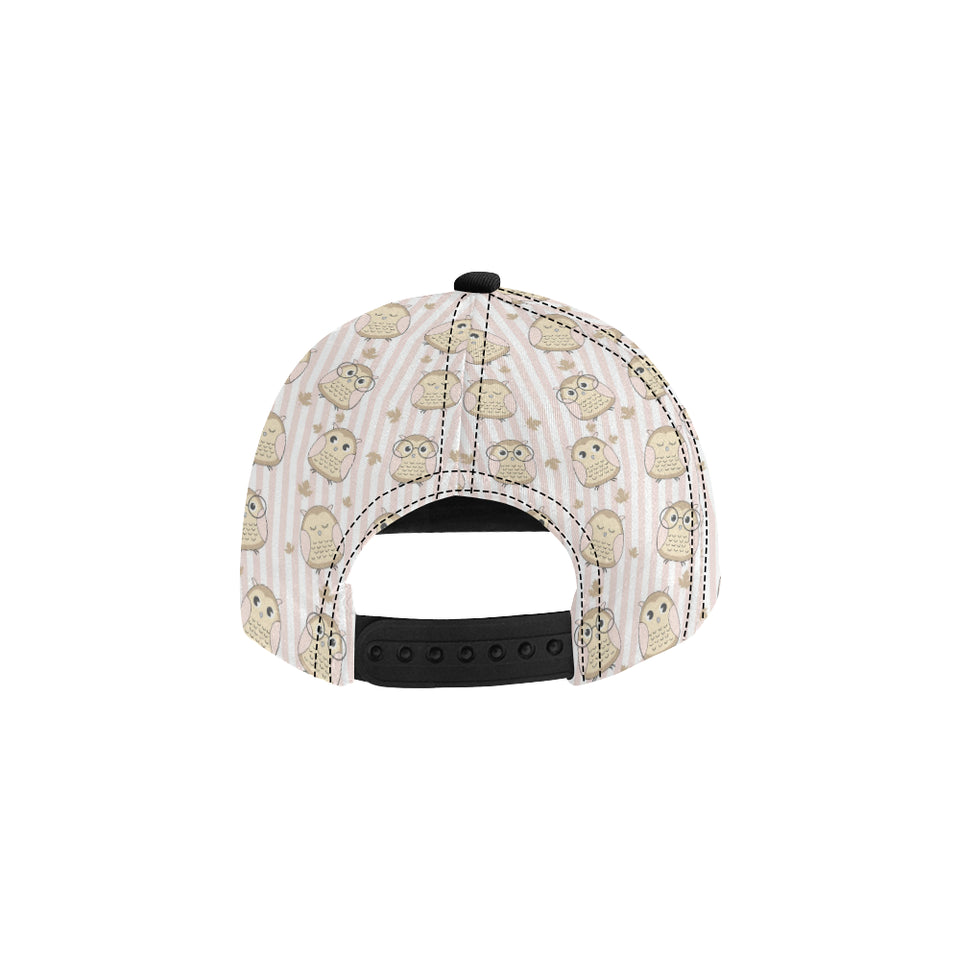 cute owl leaf All Over Print Snapback Cap