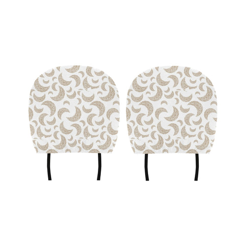 Cool gold moon abstract pattern Car Headrest Cover