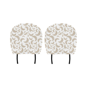 Cool gold moon abstract pattern Car Headrest Cover