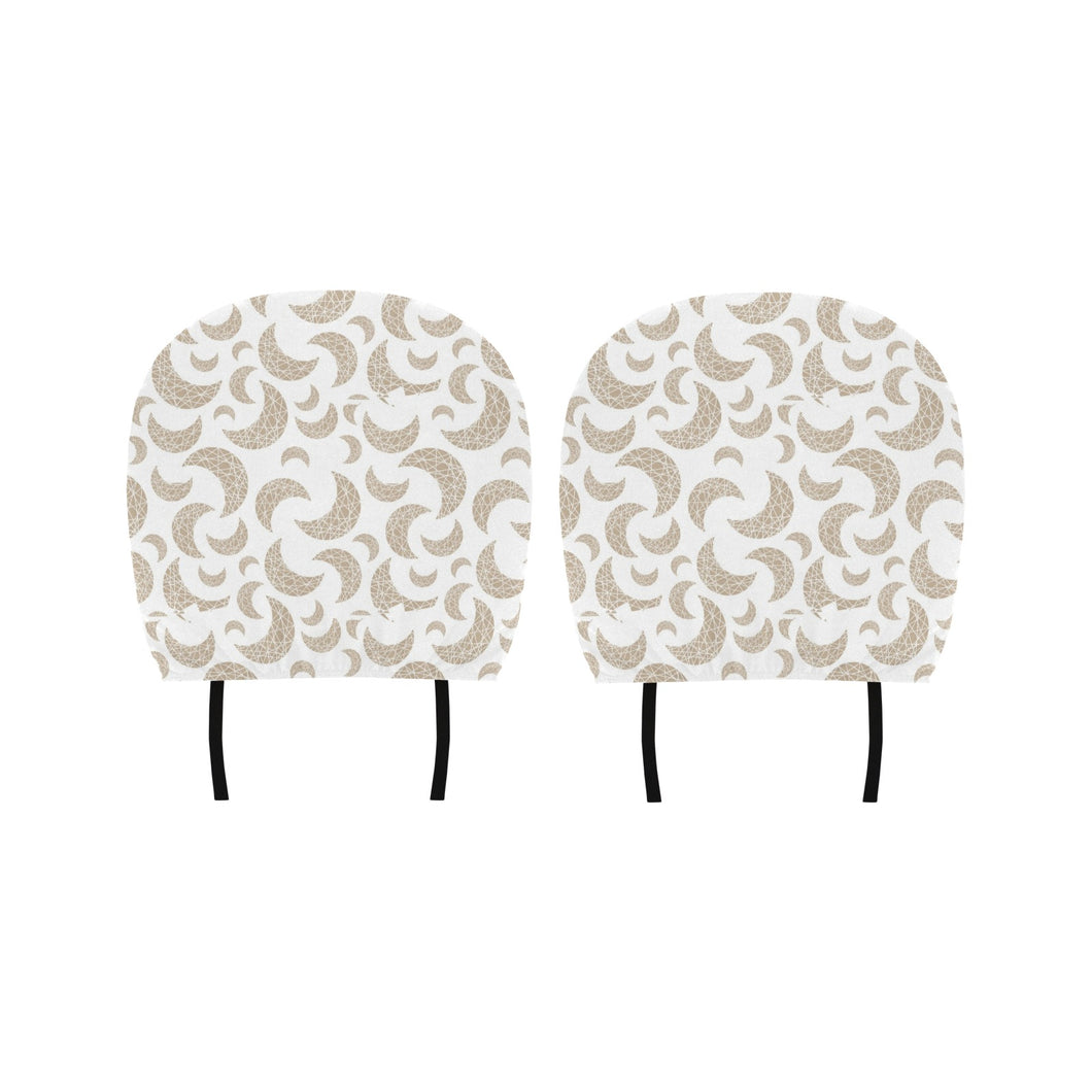 Cool gold moon abstract pattern Car Headrest Cover