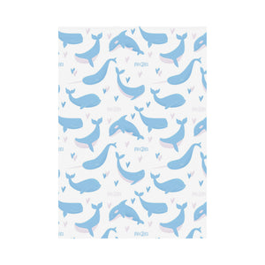 Blue whale pattern House Flag Garden Flag