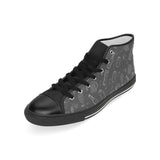 Beer hand drawn pattern Men's High Top Canvas Shoes Black