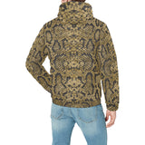 Snake skin pattern Men's Padded Hooded Jacket