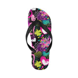 heart dot wave star creative design pattern Unisex Flip Flops