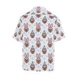 Cute pug hat rabbit costume pattern Men's All Over Print Hawaiian Shirt