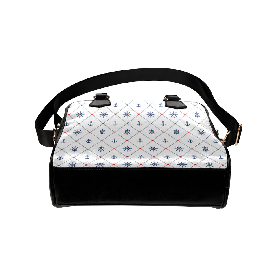 Anchor rudder nautical design pattern Shoulder Handbag