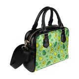 Avocado pattern green background Shoulder Handbag