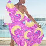 Moon pink rose background Beach Towel