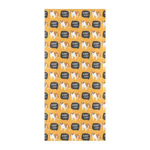 English Bulldog Pattern Print Design 04 Beach Towel