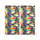 Colorful parrot flower pattern Gauze Curtain