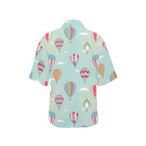 Hot Air Balloon design Pattern Women's All Over Print Hawaiian Shirt