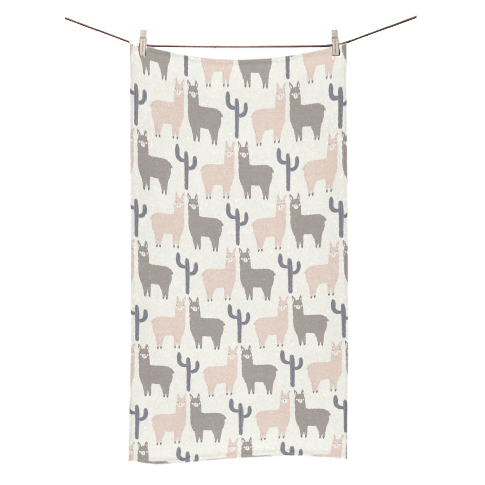 Llama Alpaca pattern Bath Towel