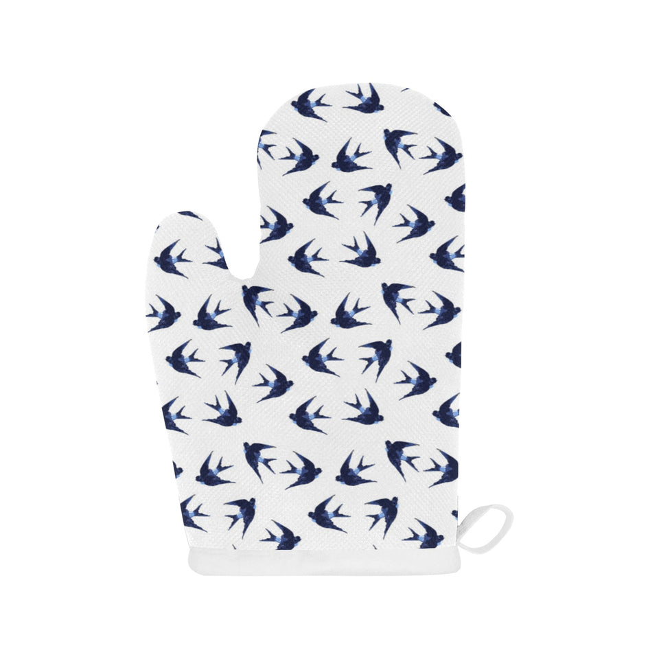 Swallow Pattern Print Design 03 Heat Resistant Oven Mitts