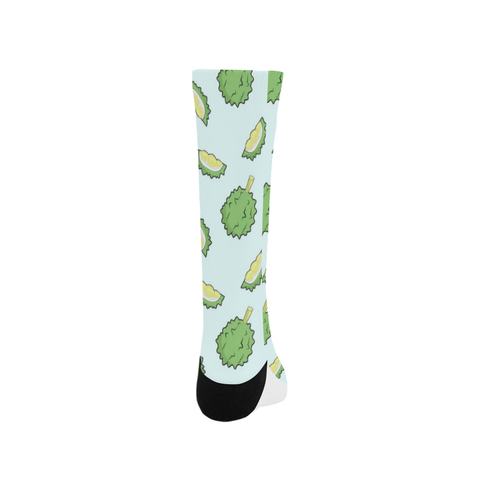 Durian pattern blue background Crew Socks