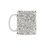 cacao beans leaves pattern Classical White Mug (Fulfilled In US)