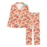 Camper Van Pattern Print Design 03 Women's Long Pajama Set