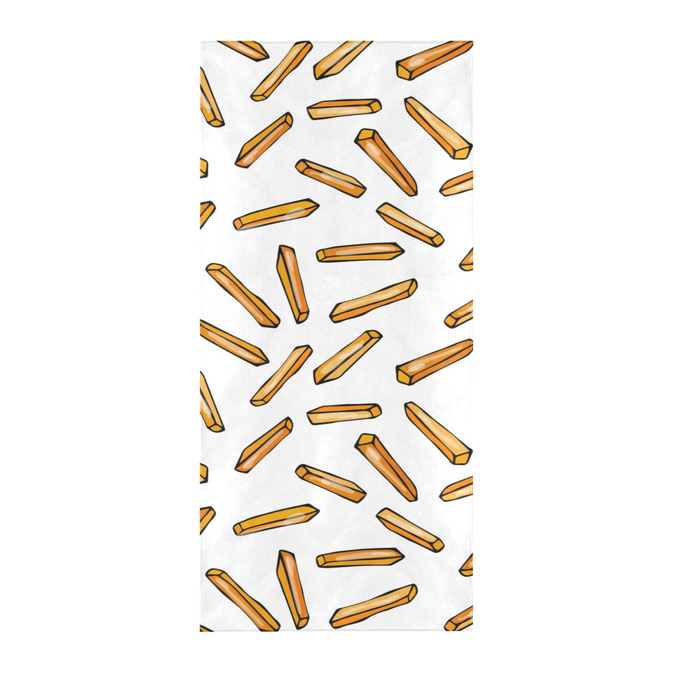 French fries potato pattern Beach Towel