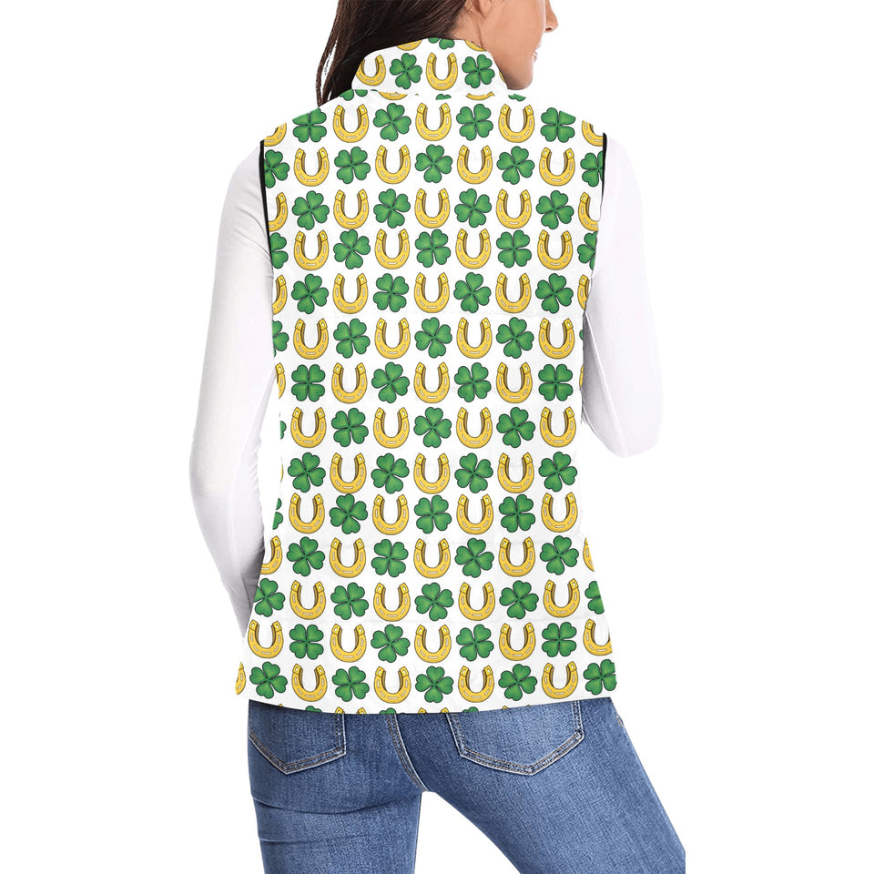 Horseshoes Pattern Print Design 04 Women's Padded Vest