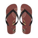 Fancy Carp red background Unisex Flip Flops