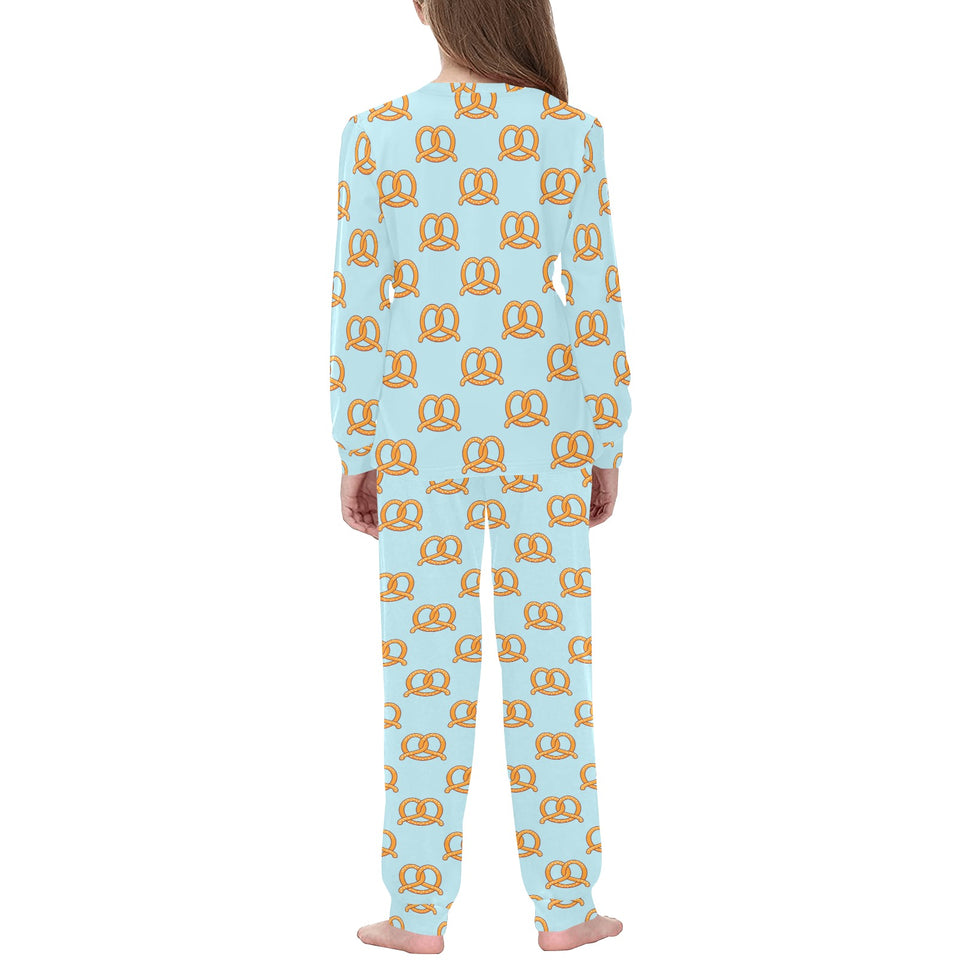 Pretzels Pattern Print Design 03 Kids' Boys' Girls' All Over Print Pajama Set