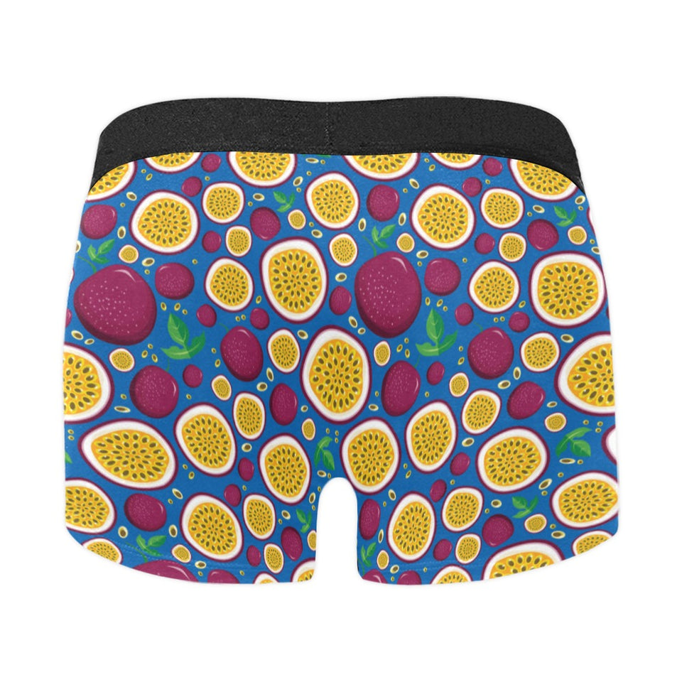 Passion fruit blue background Men's All Over Print Boxer Briefs Men's Underwear