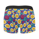 Passion fruit blue background Men's All Over Print Boxer Briefs Men's Underwear