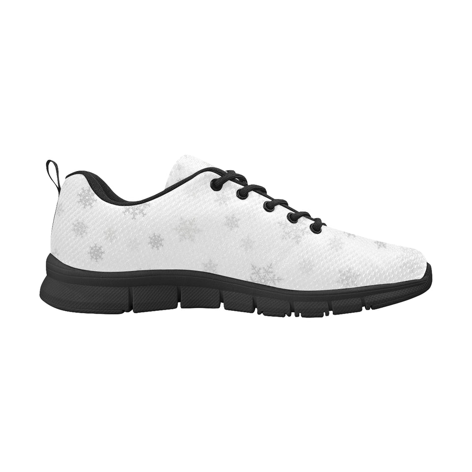 Snowflake pattern white background Men's Sneaker Shoes