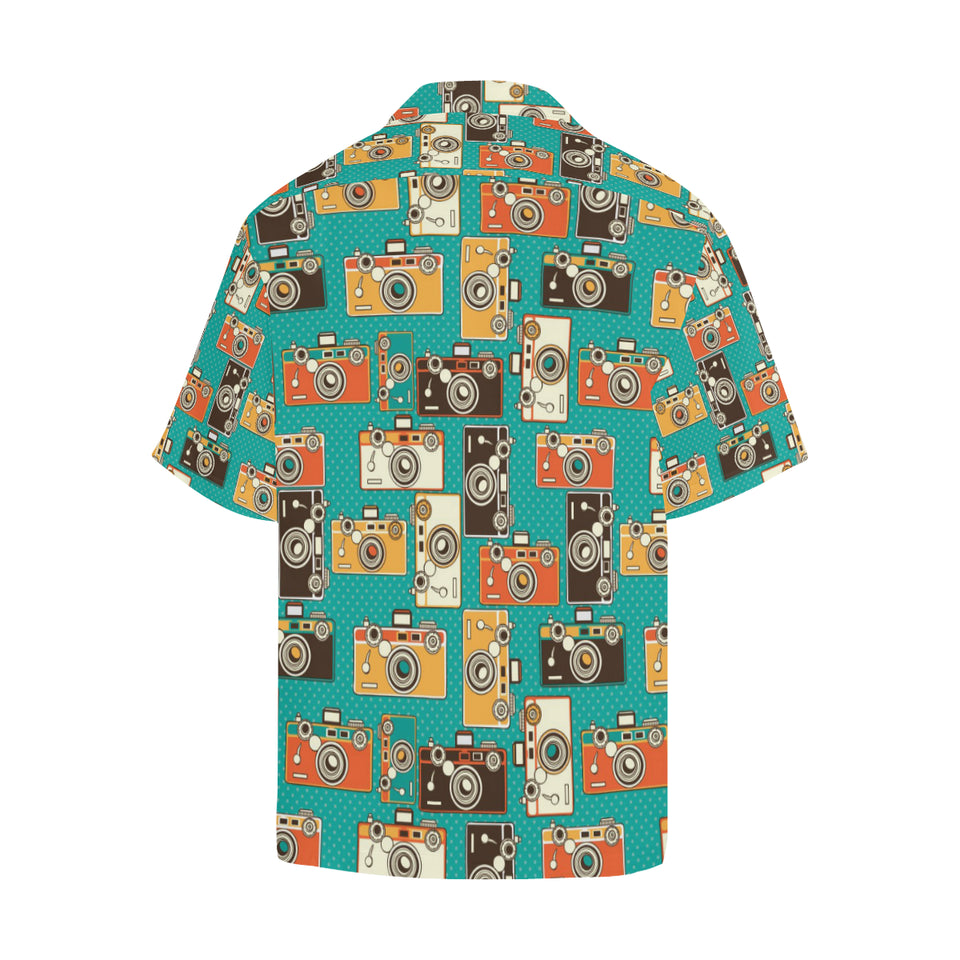 Camera Pattern Print Design 03 Men's All Over Print Hawaiian Shirt (Model T58)