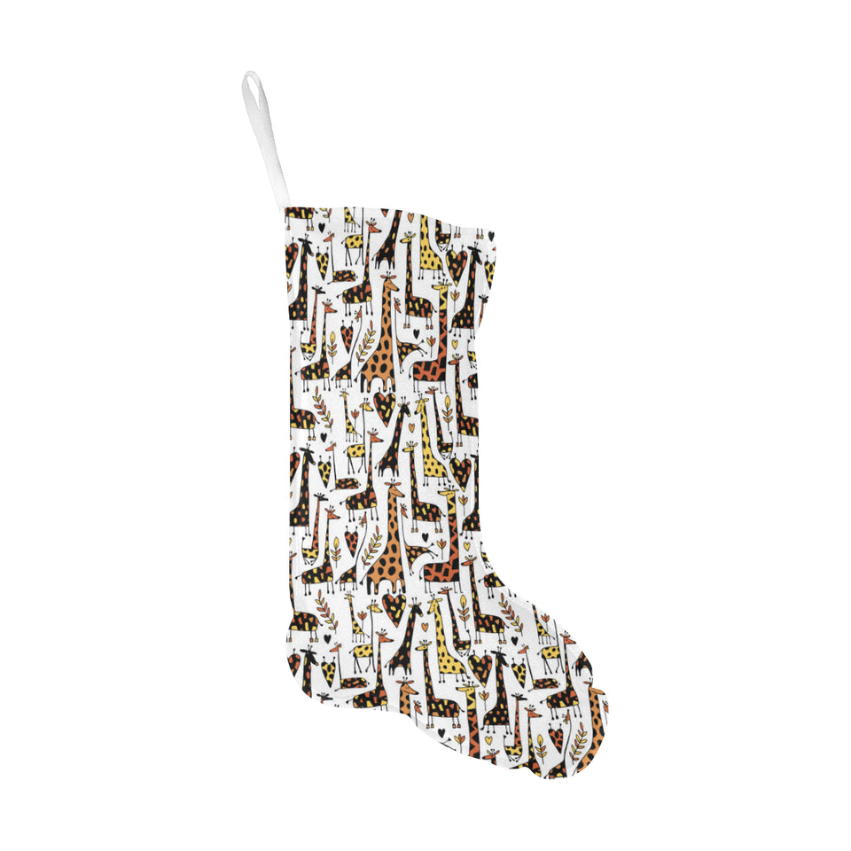 Giraffe Pattern Print Design 05 Christmas Stocking