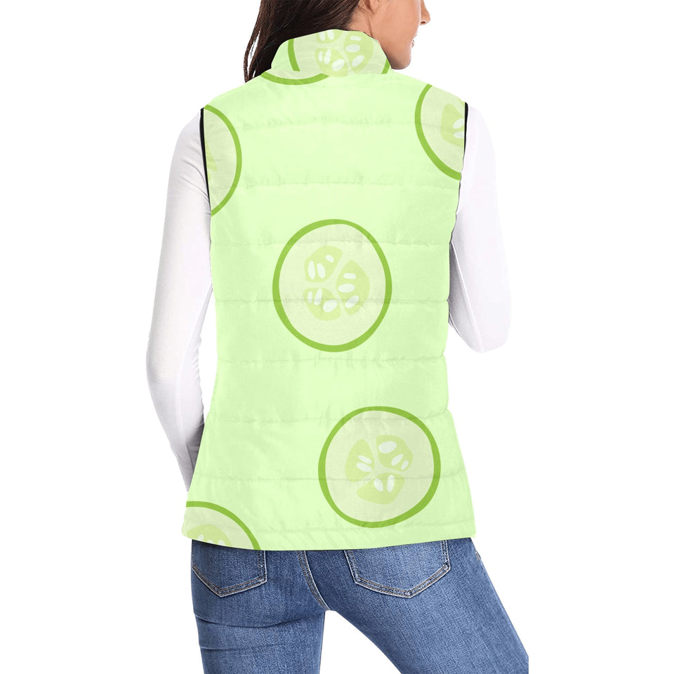 Cucumber pattern Women's Padded Vest