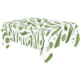 Hand drawn sketch style green Chili peppers patter Tablecloth