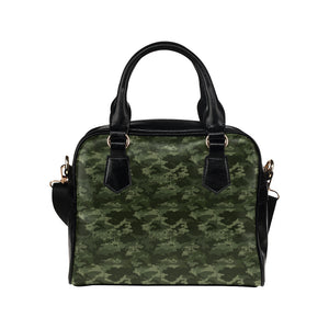 Digital Green camouflage pattern Shoulder Handbag