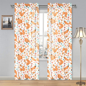 Squirrel Pattern Print Design 05 Gauze Curtain