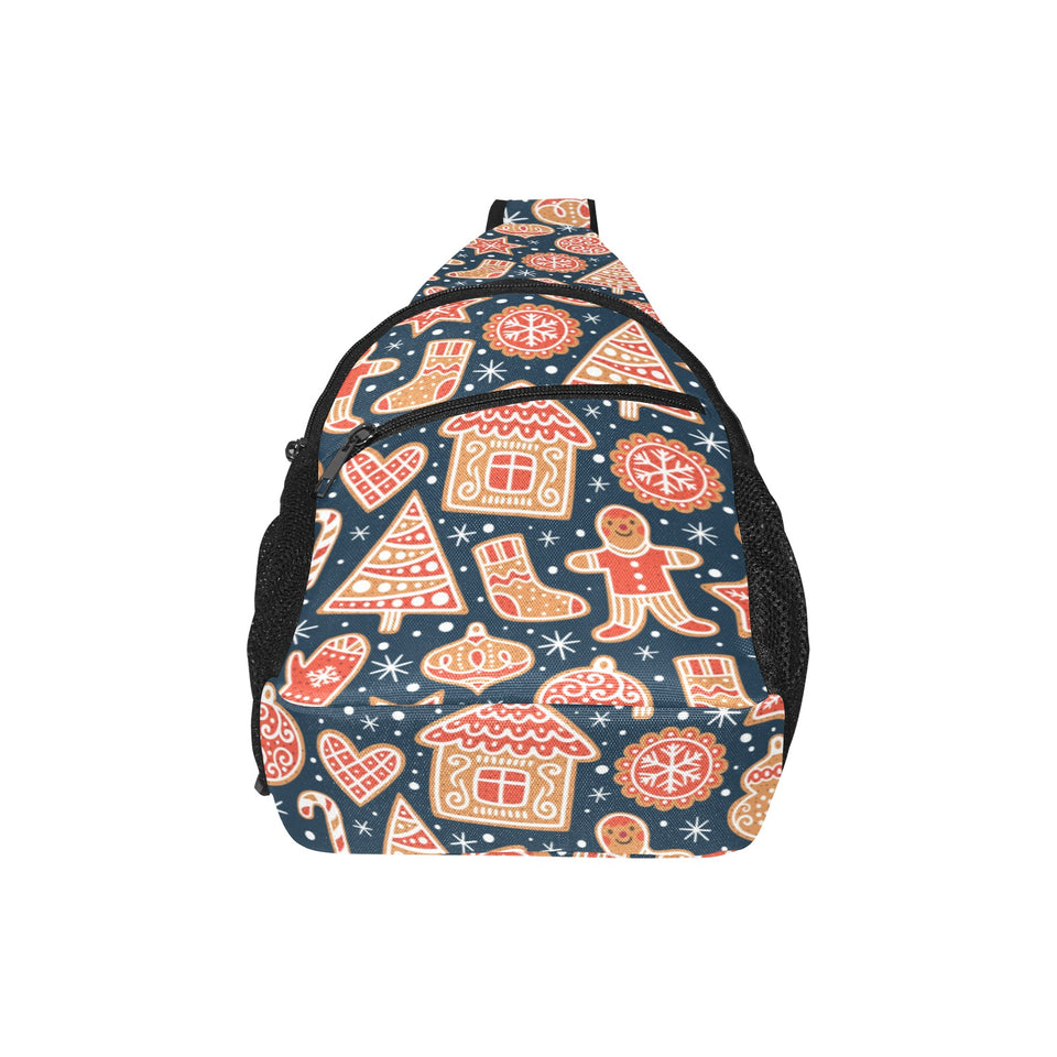 Christmas gingerbread cookie pattern All Over Print Chest Bag