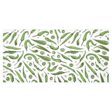 Hand drawn sketch style green Chili peppers patter Tablecloth