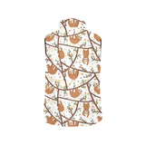Sloths hanging on the tree pattern Women's Padded Vest