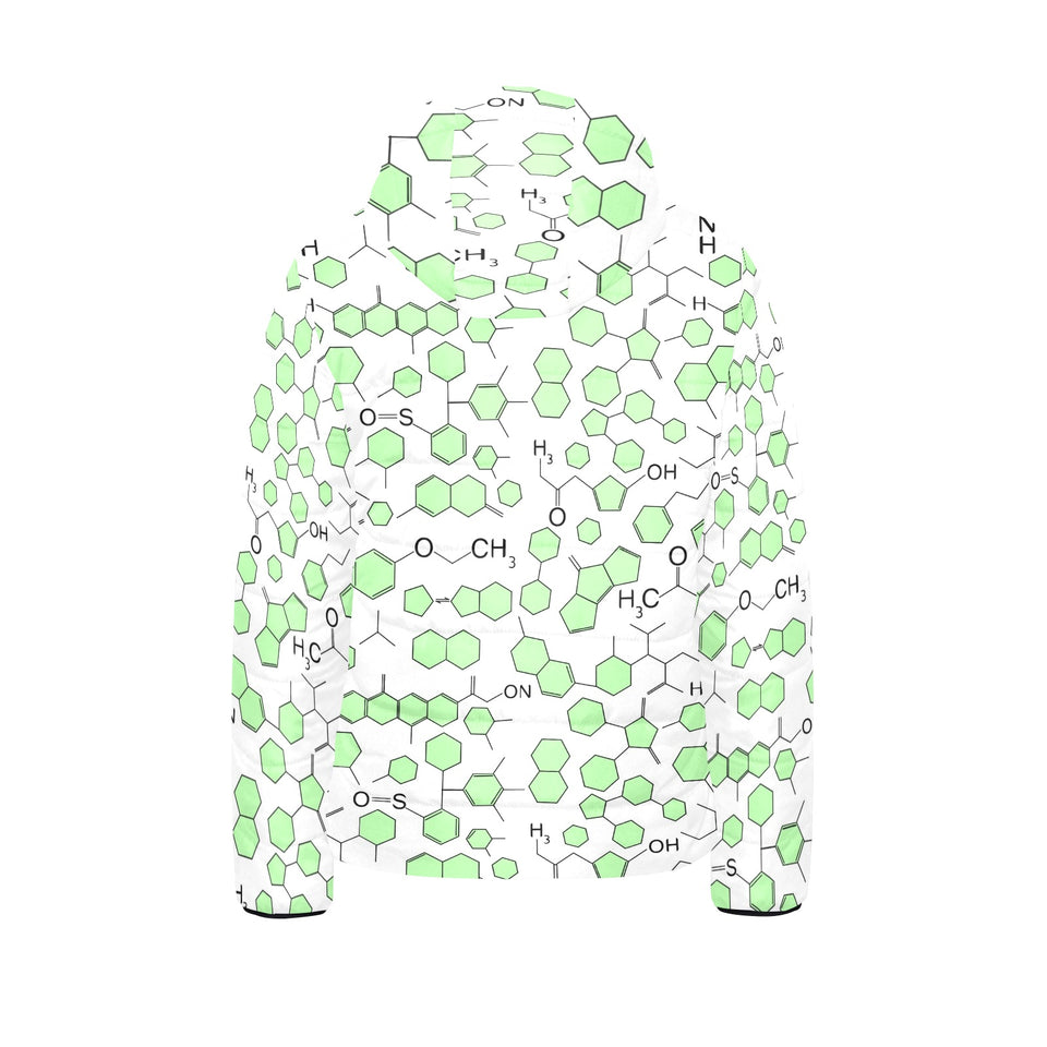 Chemistry Periodic Table Pattern Print Design 03 Kids' Boys' Girls' Padded Hooded Jacket