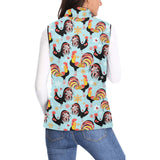 Rooster chicken cock snowfalke Women's Padded Vest